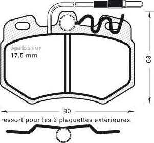 MGA 201 - Brake Pad Set, disc brake autospares.lv