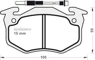 MGA 202 - Brake Pad Set, disc brake autospares.lv