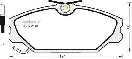 MGA 210 - Brake Pad Set, disc brake autospares.lv