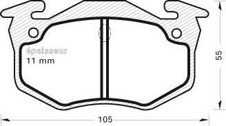 MGA 212 - Brake Pad Set, disc brake autospares.lv