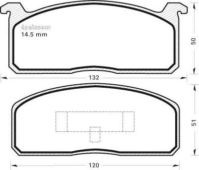 MGA 21 - Brake Pad Set, disc brake autospares.lv