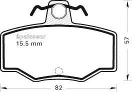 MGA 289 - Brake Pad Set, disc brake autospares.lv