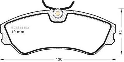 MGA 284 - Brake Pad Set, disc brake autospares.lv