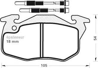 MGA 282 - Brake Pad Set, disc brake autospares.lv