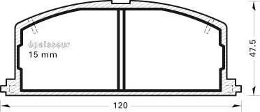 MGA 239 - Brake Pad Set, disc brake autospares.lv