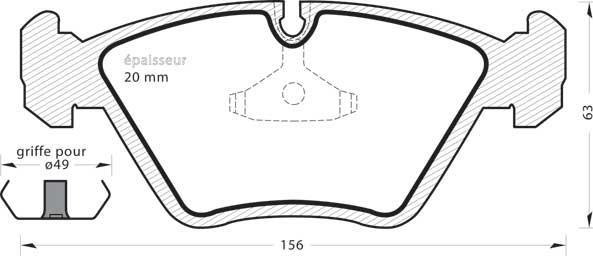 MGA 236 - Brake Pad Set, disc brake autospares.lv