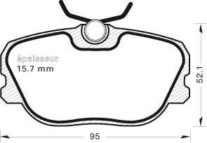 MGA 230 - Brake Pad Set, disc brake autospares.lv