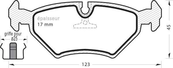 MGA 237 - Brake Pad Set, disc brake autospares.lv