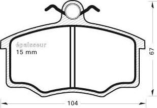 MGA 229 - Brake Pad Set, disc brake autospares.lv