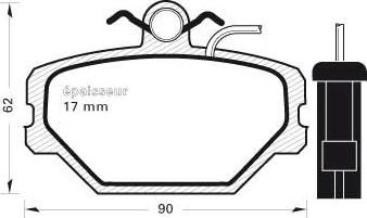 MGA 224 - Brake Pad Set, disc brake autospares.lv