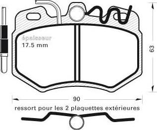 MGA 220 - Brake Pad Set, disc brake autospares.lv