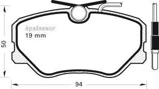 Valeo 540553 - Brake Pad Set, disc brake autospares.lv