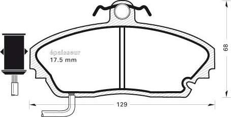 MGA 275 - Brake Pad Set, disc brake autospares.lv