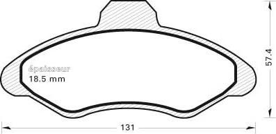 MGA 277 - Brake Pad Set, disc brake autospares.lv