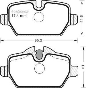 BENDIX 573136 - Brake Pad Set, disc brake autospares.lv