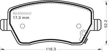 MGA 798 - Brake Pad Set, disc brake autospares.lv