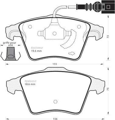 MGA 797 - Brake Pad Set, disc brake autospares.lv