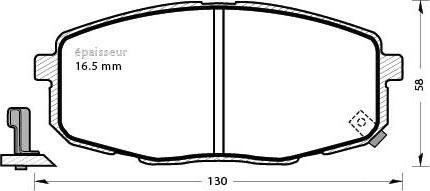 MGA 741 - Brake Pad Set, disc brake autospares.lv