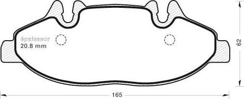 MGA 748 - Brake Pad Set, disc brake autospares.lv