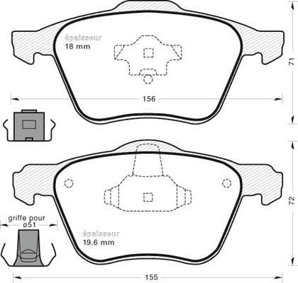 MGA 743 - Brake Pad Set, disc brake autospares.lv