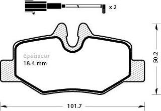 MGA 754 - Brake Pad Set, disc brake autospares.lv