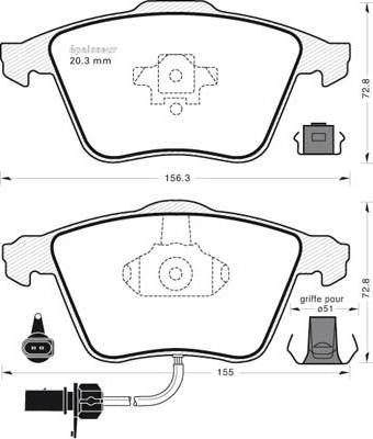 G.U.D. GBP096412 - Brake Pad Set, disc brake autospares.lv