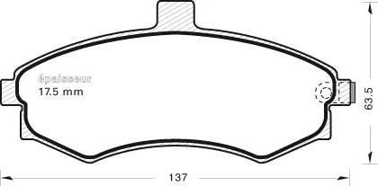 MGA 769 - Brake Pad Set, disc brake autospares.lv