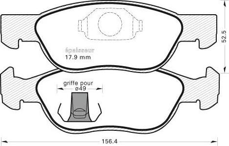 MGA 765 - Brake Pad Set, disc brake autospares.lv