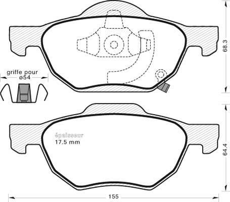 MGA 767 - Brake Pad Set, disc brake autospares.lv