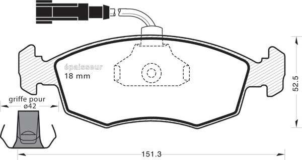 MGA 705 - Brake Pad Set, disc brake autospares.lv