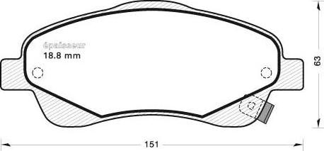 MGA 719 - Brake Pad Set, disc brake autospares.lv