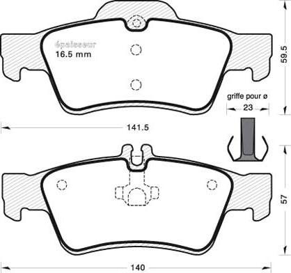 MGA 716 - Brake Pad Set, disc brake autospares.lv