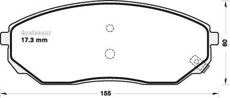 MGA 712 - Brake Pad Set, disc brake autospares.lv