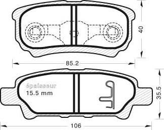 MGA 789 - Brake Pad Set, disc brake autospares.lv