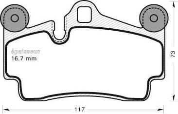 MGA 781 - Brake Pad Set, disc brake autospares.lv