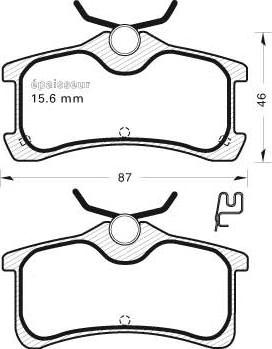 MGA 783 - Brake Pad Set, disc brake autospares.lv