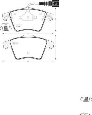 MGA 739 - Brake Pad Set, disc brake autospares.lv