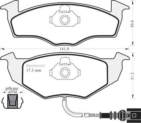 MGA 735 - Brake Pad Set, disc brake autospares.lv