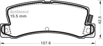 MGA 738 - Brake Pad Set, disc brake autospares.lv