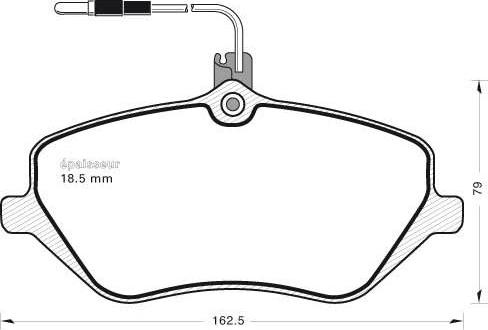 MGA 733 - Brake Pad Set, disc brake autospares.lv