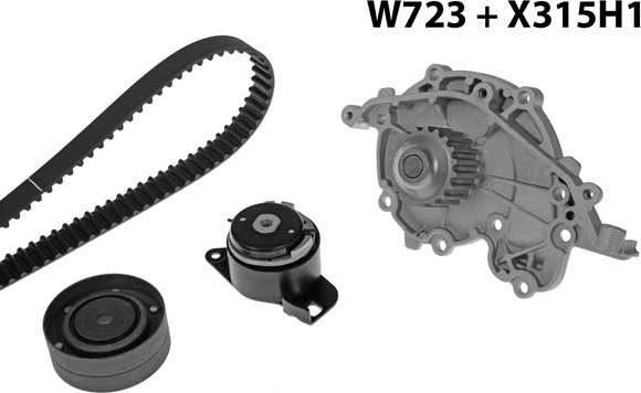 MGA 723K1 - Water Pump & Timing Belt Set autospares.lv