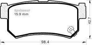 MGA 775 - Brake Pad Set, disc brake autospares.lv