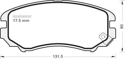 MGA 771 - Brake Pad Set, disc brake autospares.lv