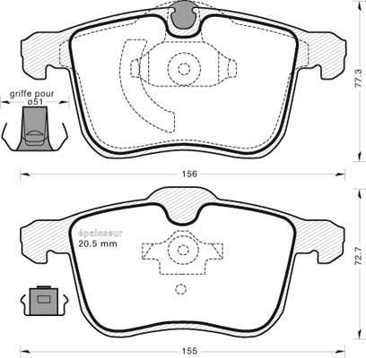 Dynamatrix DBP1833 - Brake Pad Set, disc brake autospares.lv