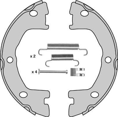 MGA M940R - Brake Shoe Set, parking brake autospares.lv