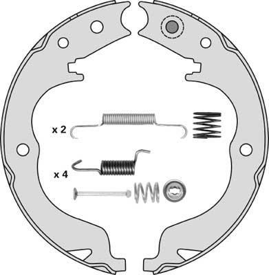 MGA M907R - Brake Shoe Set, parking brake autospares.lv