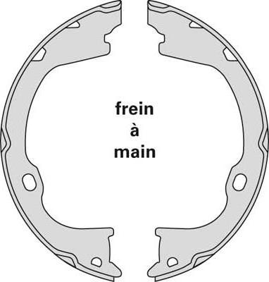 MGA M917 - Brake Shoe Set, parking brake autospares.lv