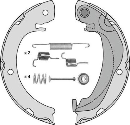 MGA M933R - Brake Shoe Set, parking brake autospares.lv