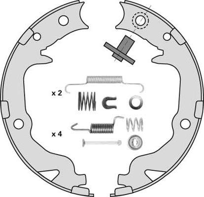 MGA M921R - Brake Shoe Set, parking brake autospares.lv