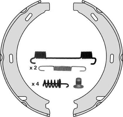 MGA M697R - Brake Shoe Set, parking brake autospares.lv